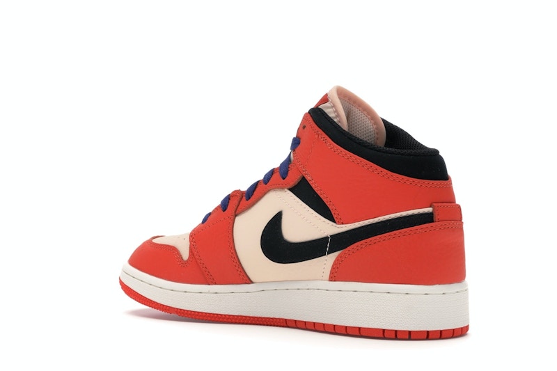 Jordan 1 Mid Team Orange Black (GS)