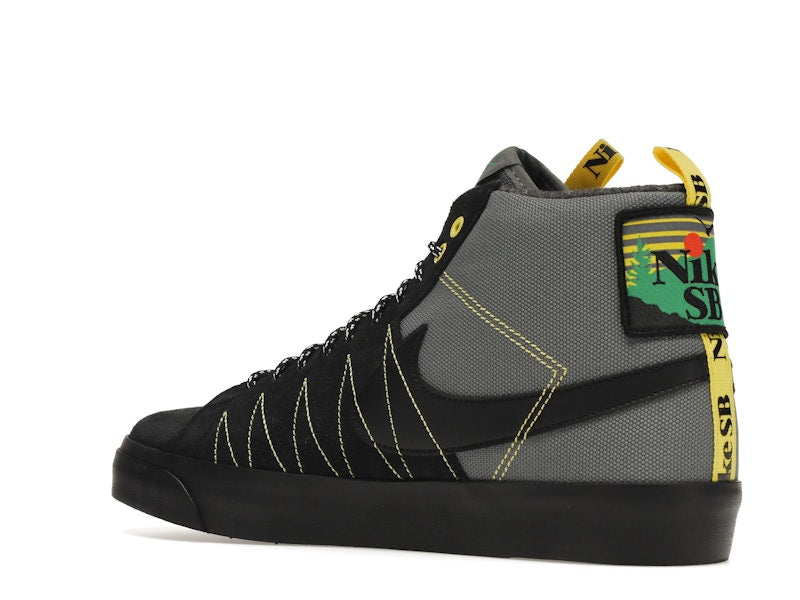Nike SB Zoom Blazer Mid PRM Acclimate Cool Grey Yellow Strike