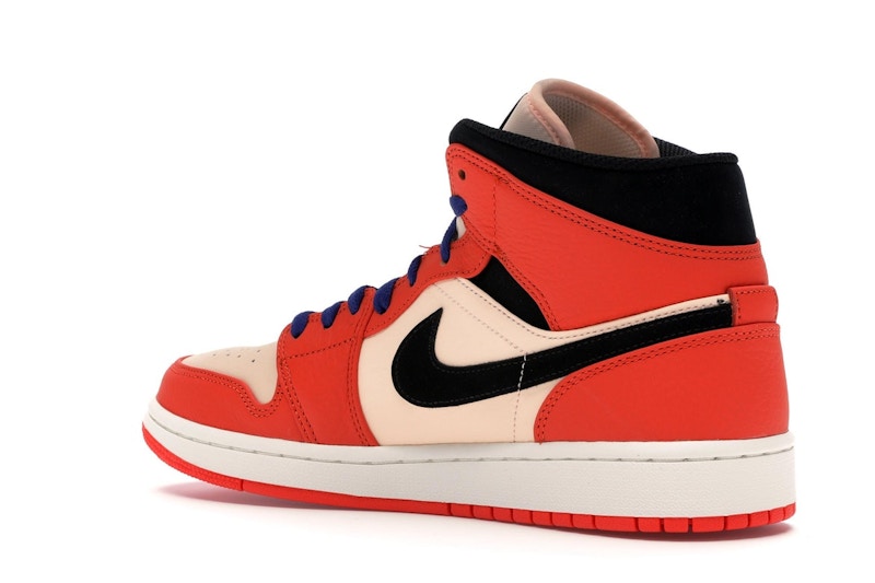 Jordan 1 Mid Team Orange Black