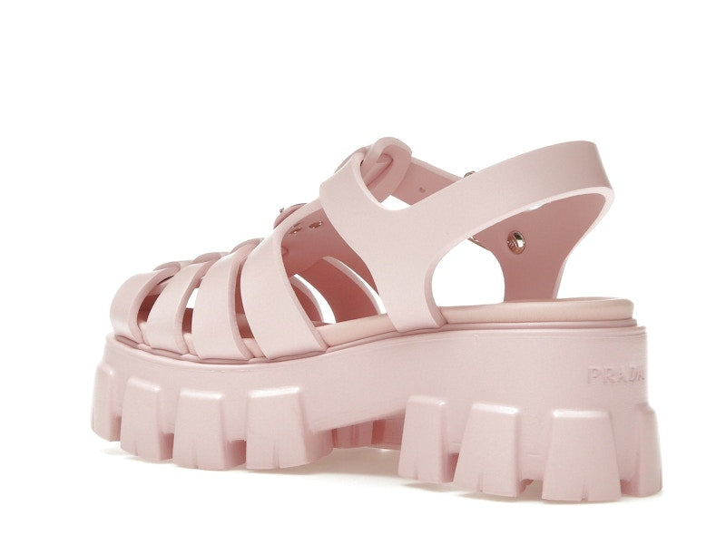 Prada Monolith Foam Rubber 55mm Sandals Alabaster Pink