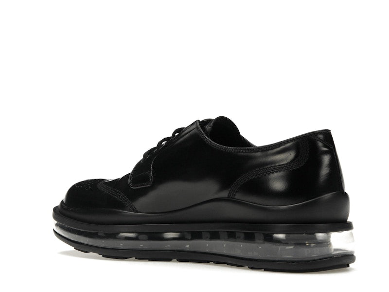 Prada Lace-Up Derby Black Brushed Leather