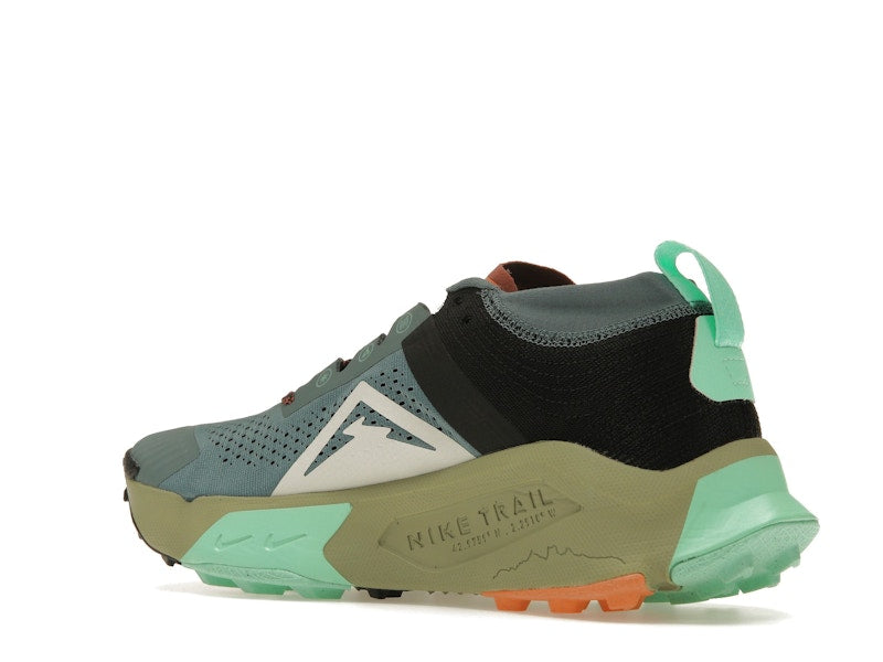 Nike ZoomX Zegama Trail Light Slate Grey Glow Green Bone Black