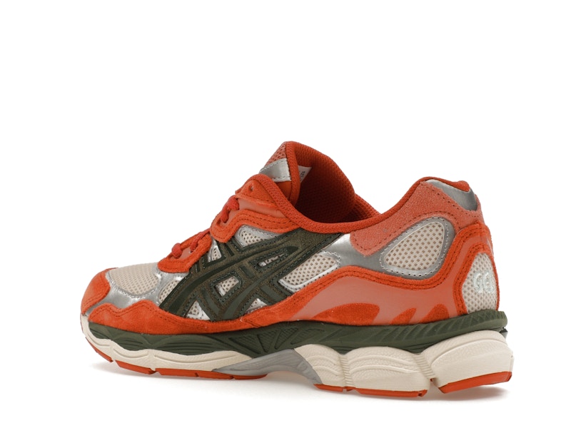ASICS Gel-NYC Oatmeal Forest Green Orange