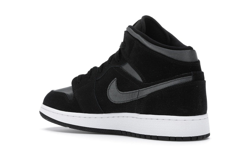 Jordan 1 Mid White Black Grey (GS)