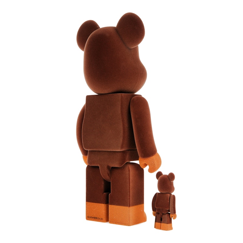 Bearbrick x Bape Baby Milo Flocky Ver. 100% & 400% Set