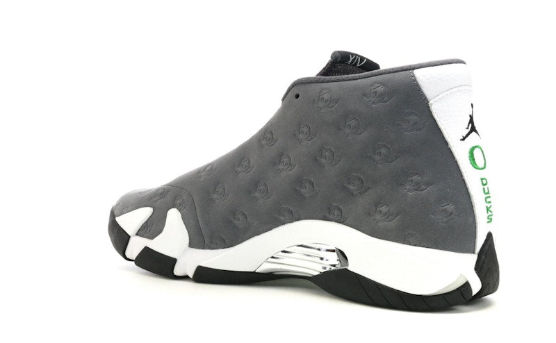 Jordan 14 Retro Oregon Ducks PE Grey