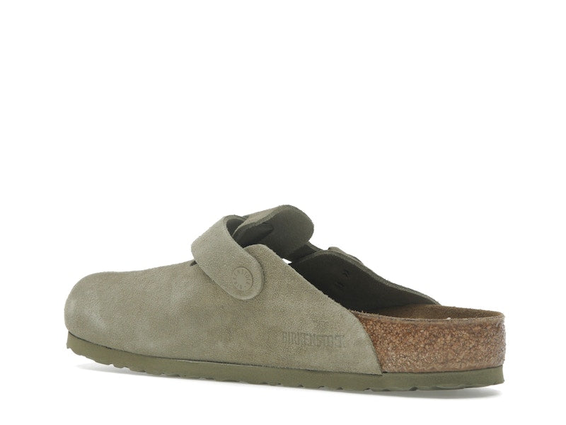 Birkenstock Boston Suede Faded Khaki