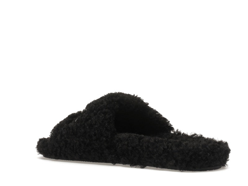 Balenciaga Furry Slide Black