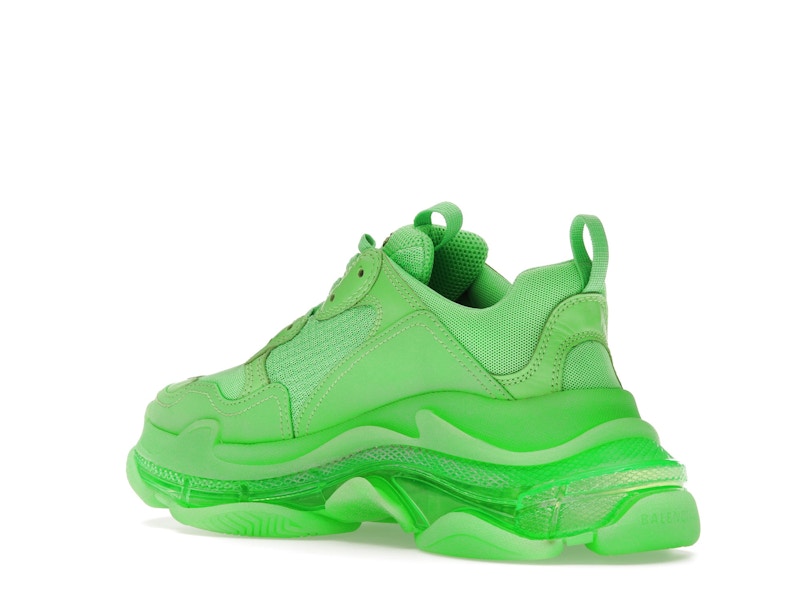 Balenciaga Triple S Soft Neon Green Clear Sole (Women's)