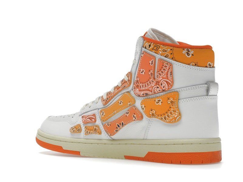 AMIRI Skel Top Hi Bandana White Orange