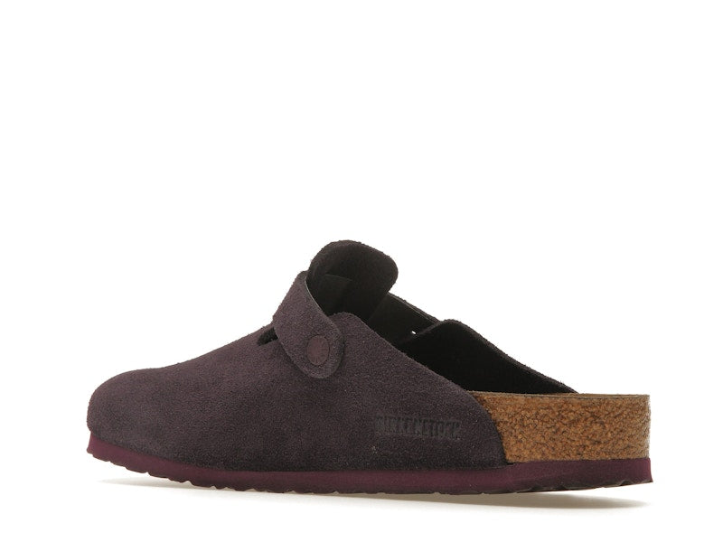 Birkenstock Boston Soft Footbed Suede Wine