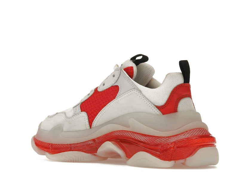 Balenciaga Triple S Clear Sole White Red