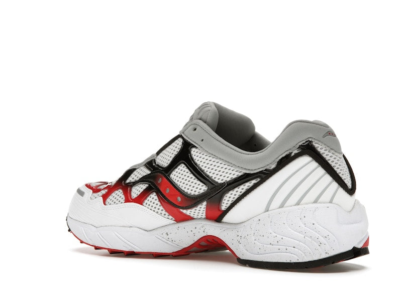 Saucony Grid Web White Grey Red