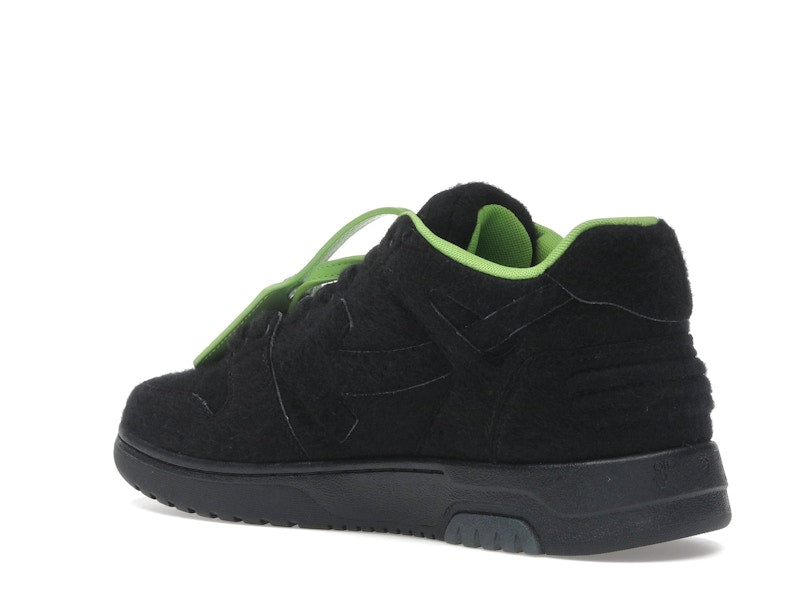 OFF-WHITE Out Of Office "OOO" Low Tops Black Green Wool