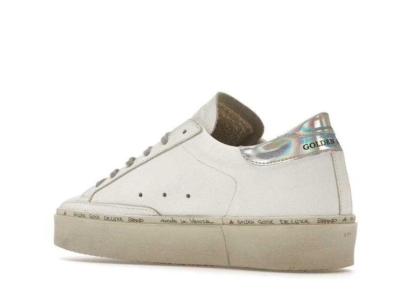 Golden Goose Hi Star White Glitter Star Mirror Heel (Women's)