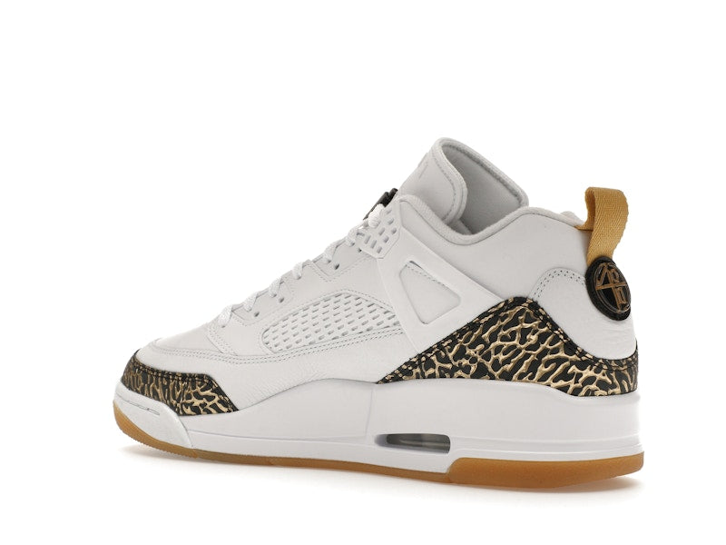 Jordan Spizike Low White Metallic Gold