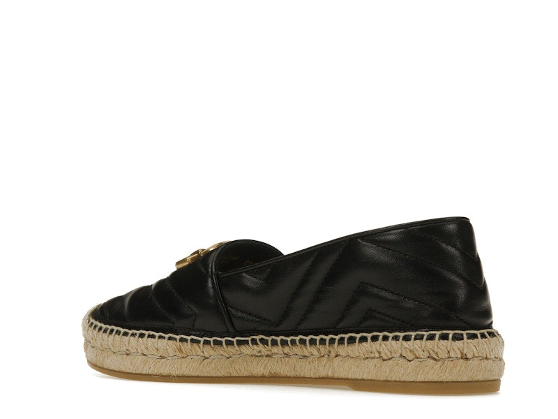 Gucci Double G Espadrille Black Leather