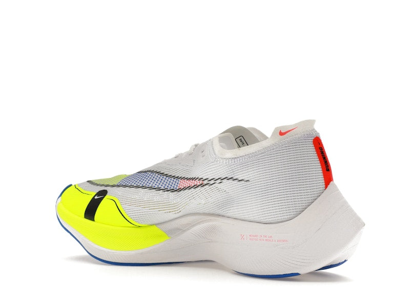 Nike ZoomX Vaporfly Next% 2 White Volt Racer Blue