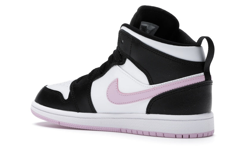 Jordan 1 Mid White Black Light Arctic Pink (PS)