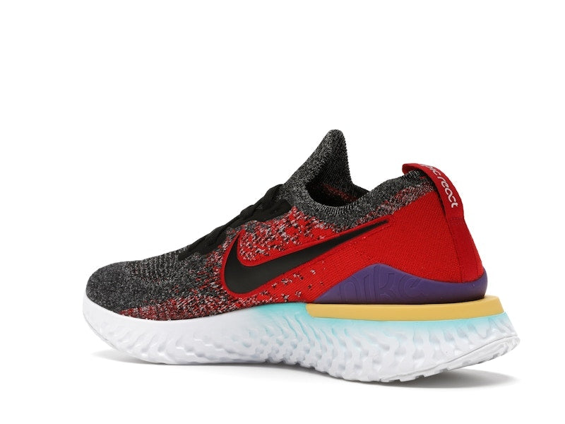 Nike Epic React Flyknit 2 Black Hyper Jade University Red