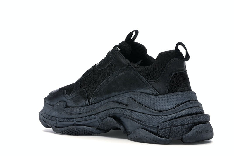 Balenciaga Triple S Triple Black (2018 Reissue) (Pre-Distressed)