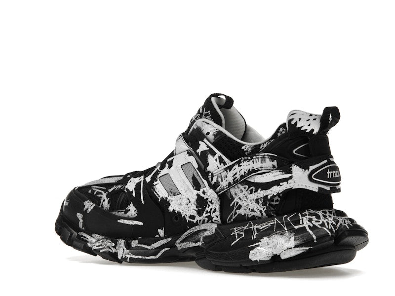 Balenciaga Track Graffiti Black White