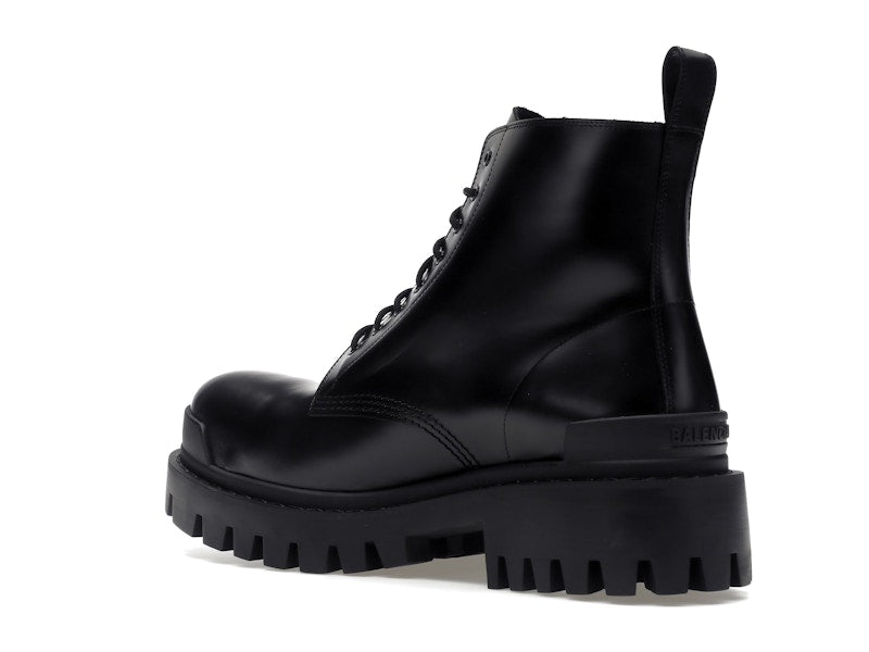 Balenciaga Strike 20mm Lace Up Boot Black
