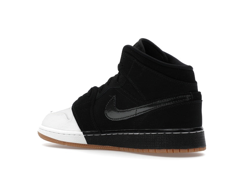 Jordan 1 Mid Black White Gold (GS)