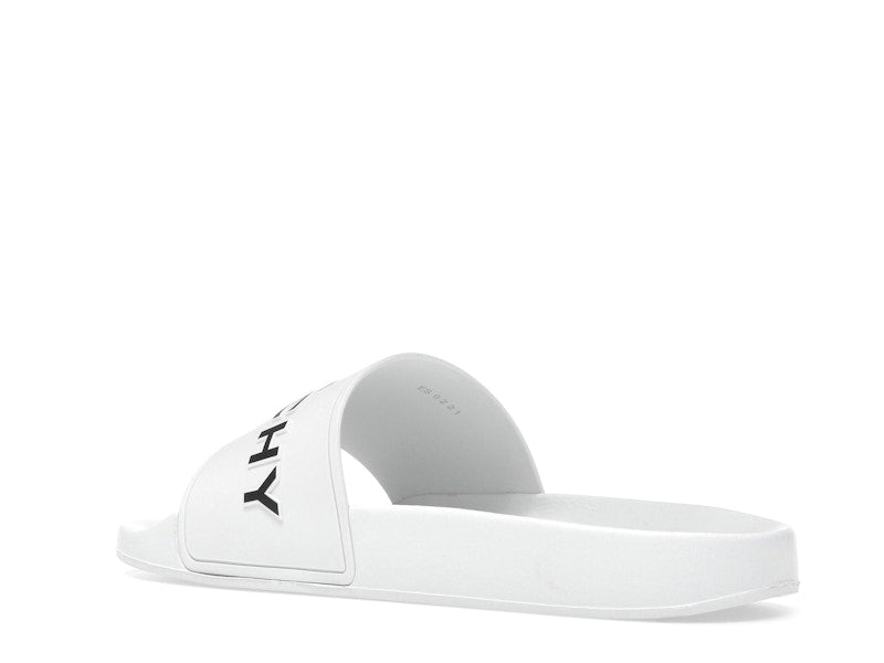 Givenchy Paris Flat Sandals White Black
