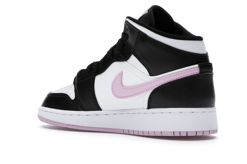 Jordan 1 Mid White Black Light Arctic Pink (GS)