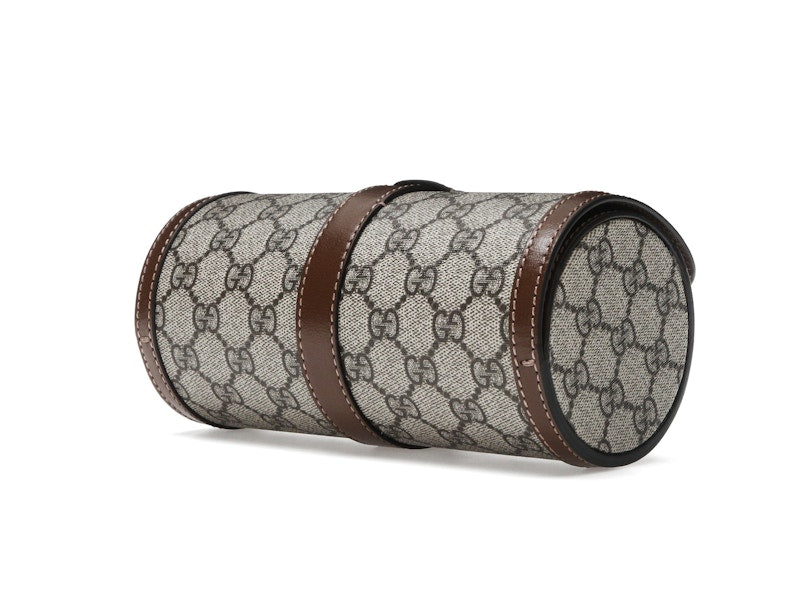 Gucci Supreme Monogram Watch Role Bag Brown