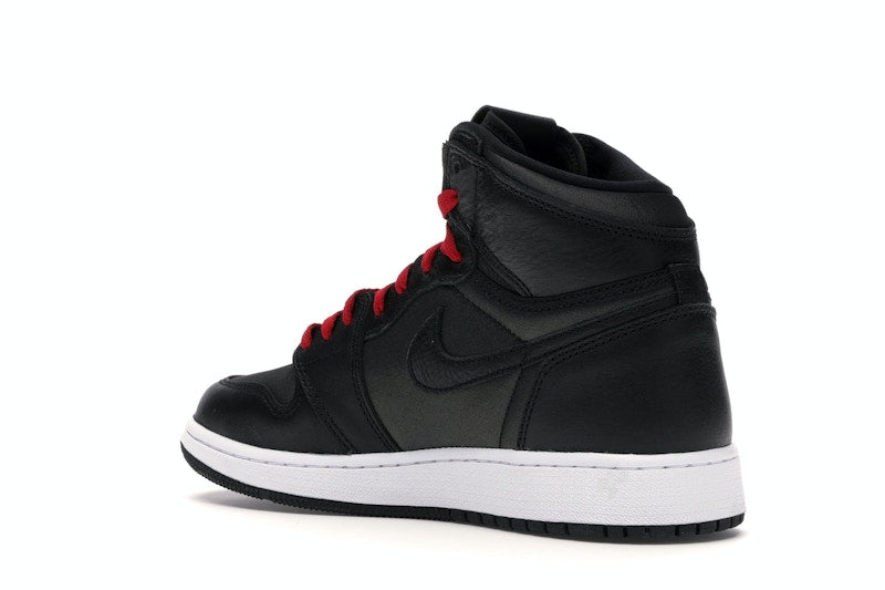 Jordan 1 Retro High Black Satin Gym Red Black (GS)