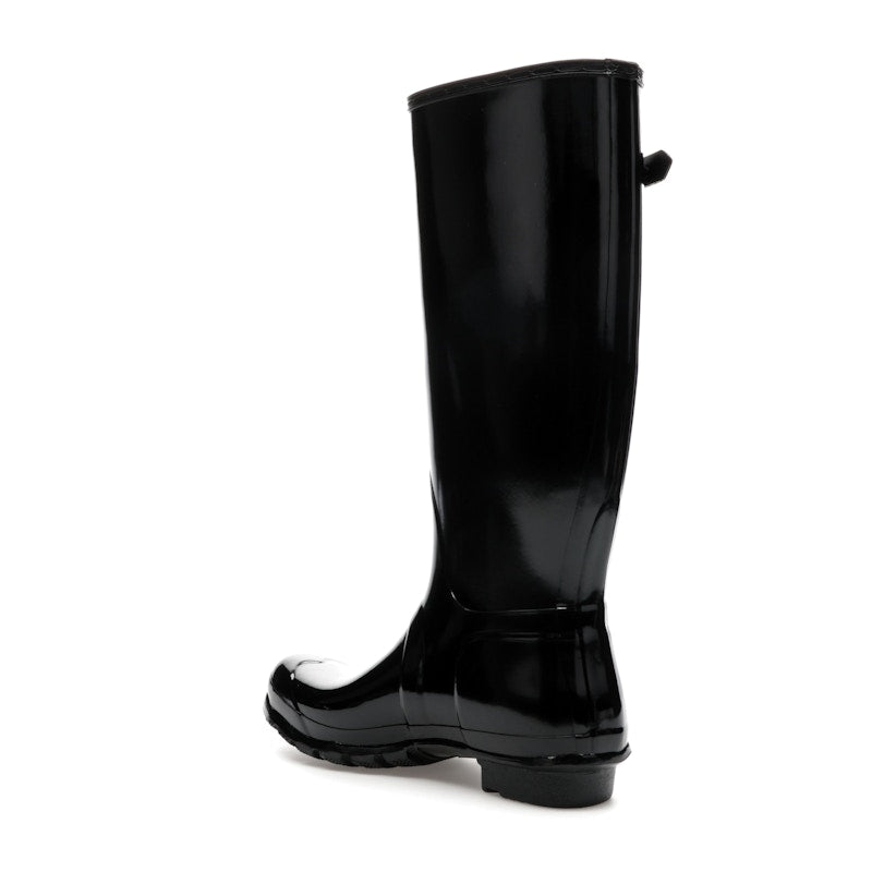 Hunter Original Tall Gloss Rain Boots Black (Women's)