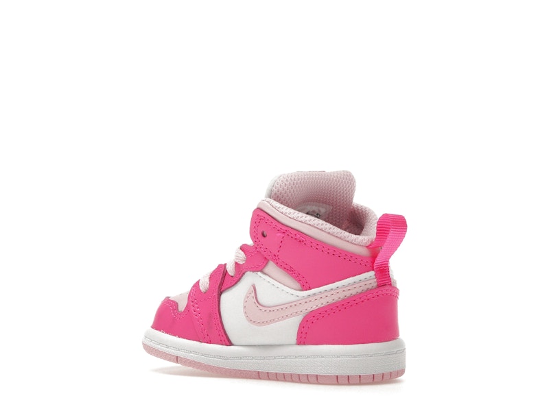 Jordan 1 Mid White Fierce Pink (TD)
