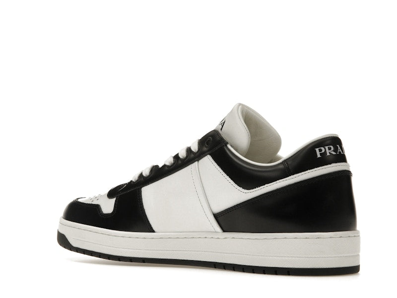 Prada Downtown Low Top Sneakers Leather White Black