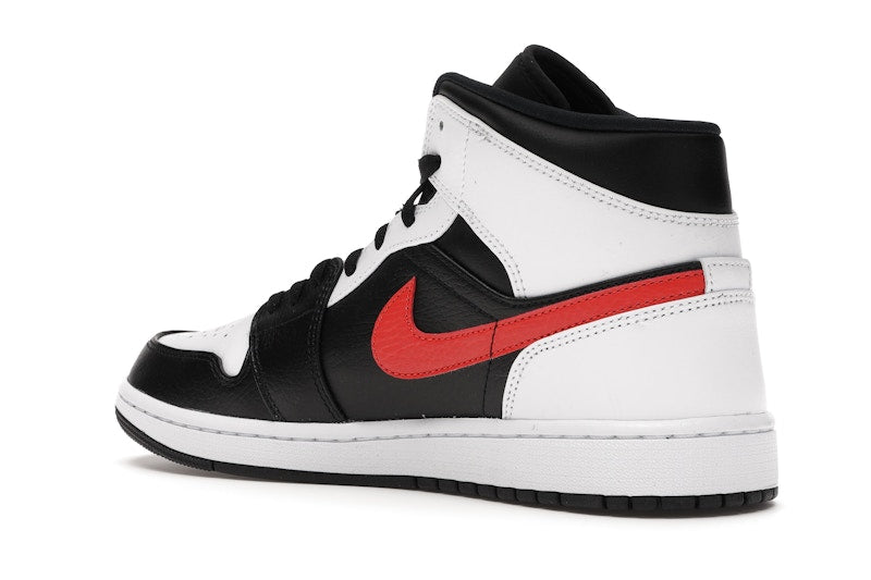 Jordan 1 Mid Black Chile Red White