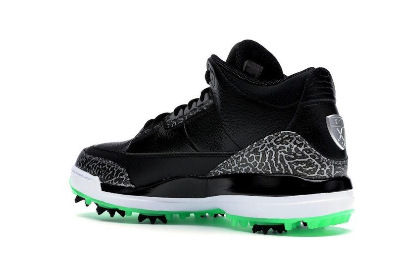 Jordan 3 Retro Golf Black Green Glow