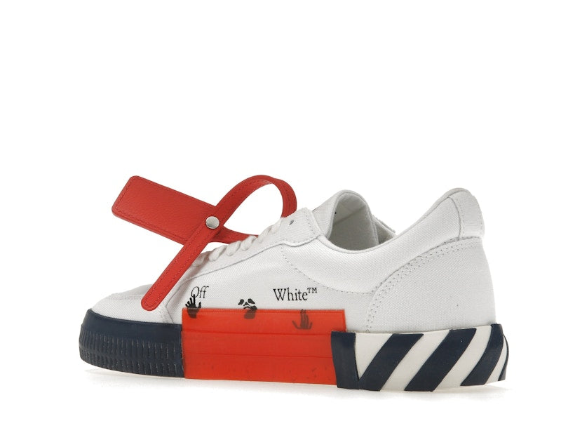 OFF-WHITE Vulcanized Low White Blue Canvas