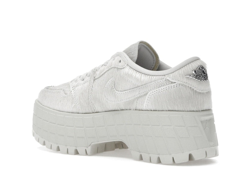 Jordan 1 Low Brooklyn Light Bone Metallic Silver (Women's)