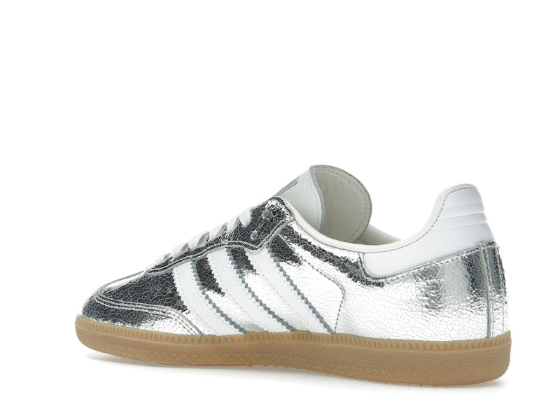 adidas Samba OG Silver Metallic Cracked Leather (Women's)