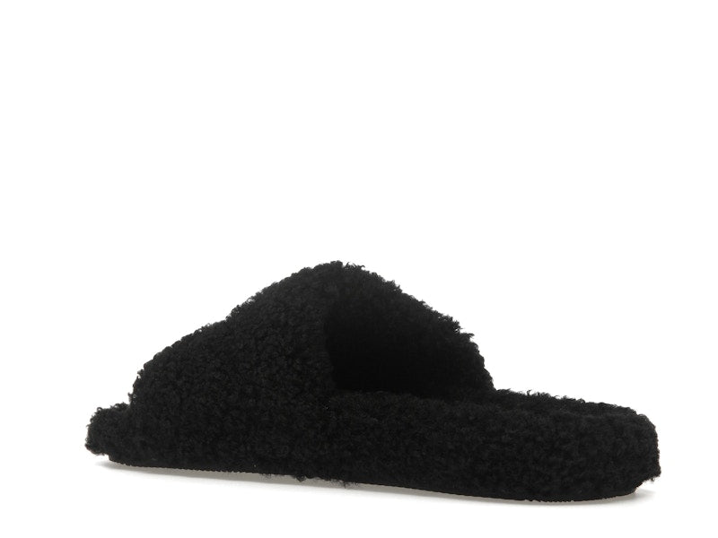 Balenciaga Paris Furry Slide Black