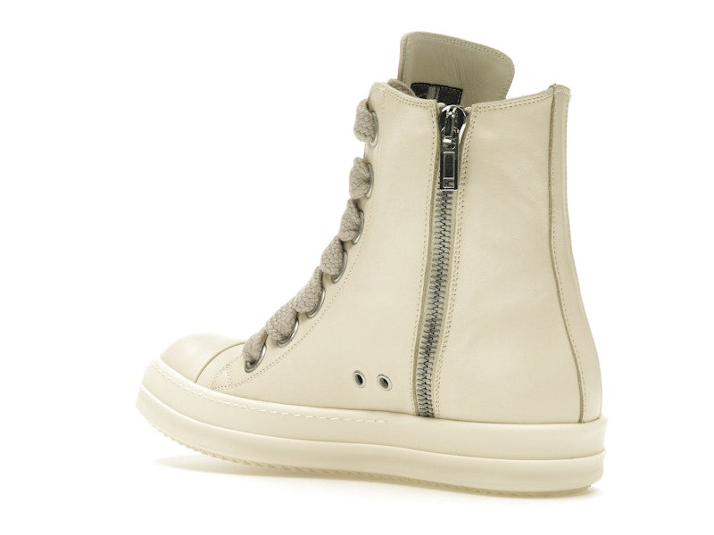 Rick Owens Lido High Sneaks Jumbo Laced Milk