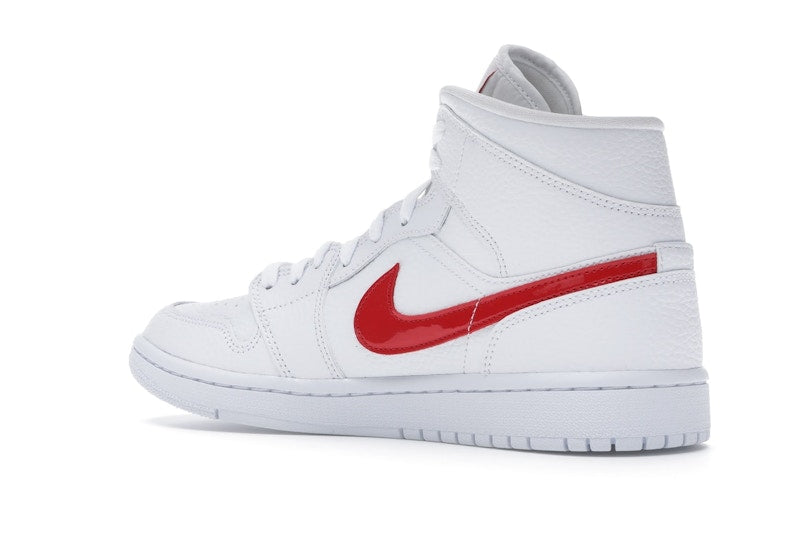Jordan 1 Mid White University Red (Women's)