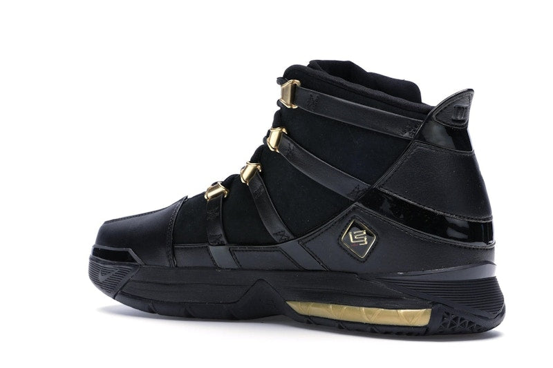 Nike LeBron Zoom 3 Black Metallic Gold