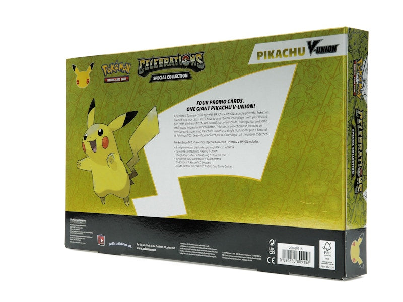 Pokémon TCG 25th Anniversary Celebrations Pikachu V Union Special Collection Box
