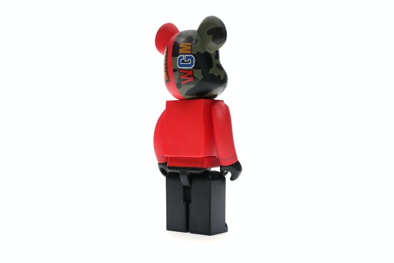 Bearbrick A Bathing Ape 1st Camo Shark 400% Red