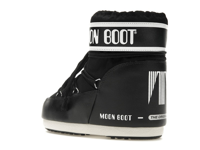 Moon Boot Icon Low Nylon Boot Black White