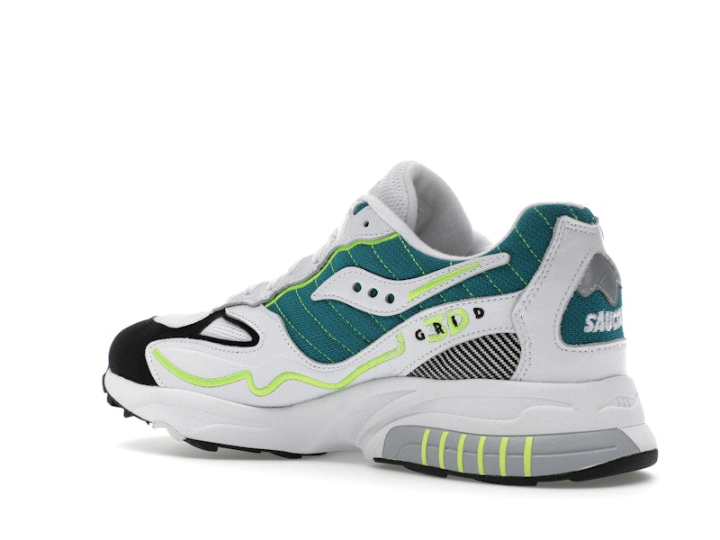 Saucony 3D Grid Hurricane White Green Lime