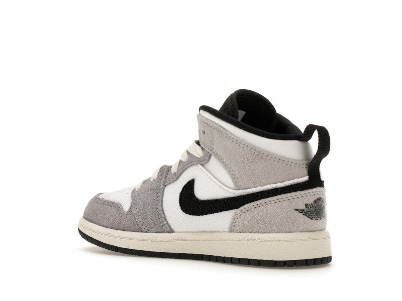 Jordan 1 Mid SE Craft White Cement Grey Black (PS)