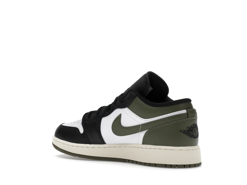 Jordan 1 Low Black Toe Medium Olive (GS)